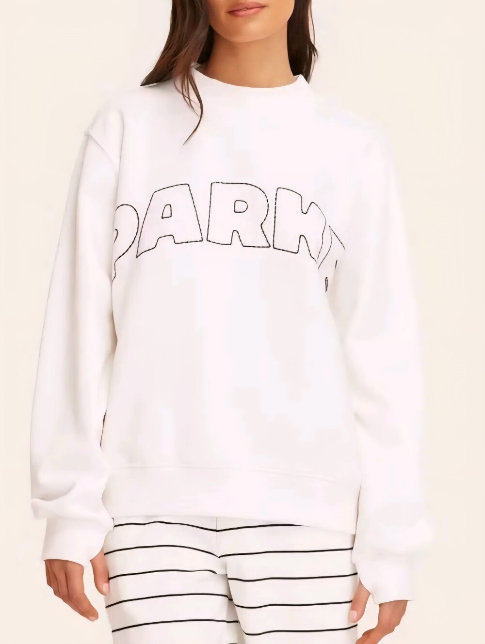 NWT Women's Mockneck Pullover Sweatshirt - Parke Cream, L/XL